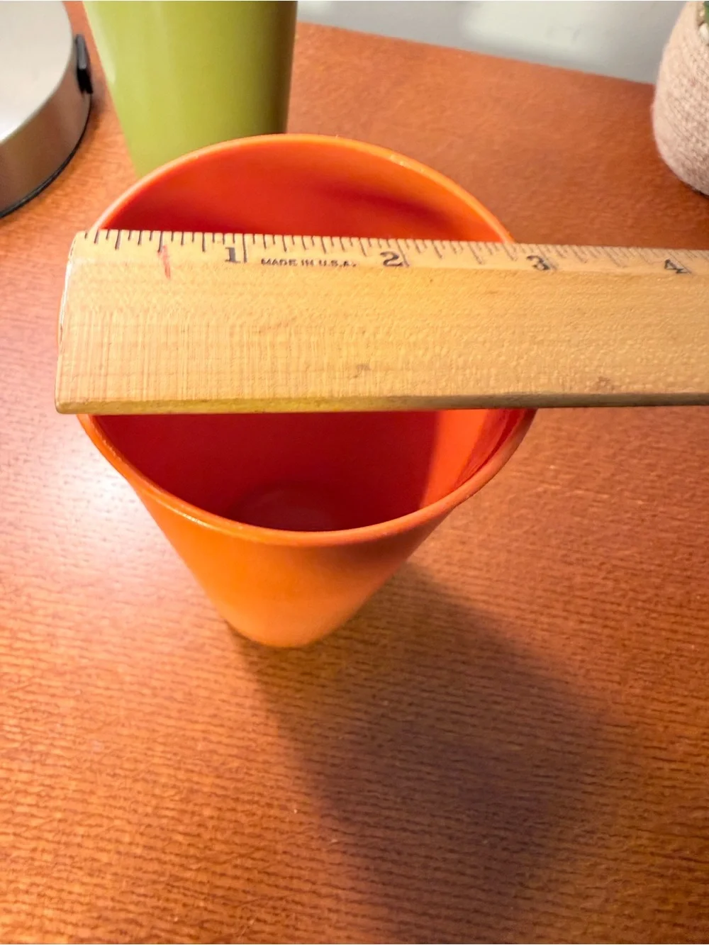 Tupperware Lot of 2 Tumbler Cups Harvest #1348 orange and green Vintage